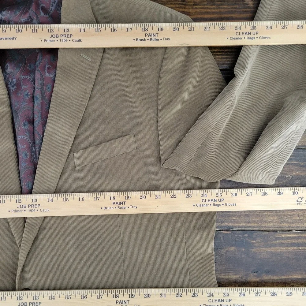 Lauren Ralph Lauren Men's Sport‎ Coat Blazer Two Button Tan Cotton Corduroy 48L
